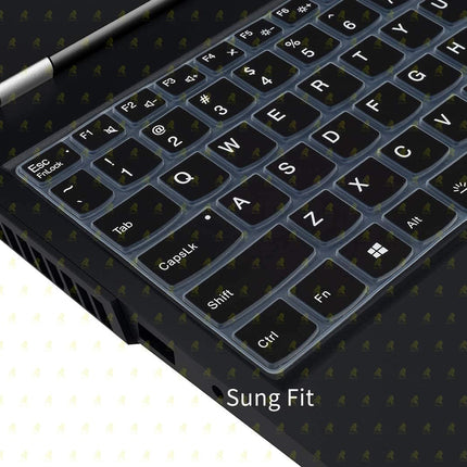 RAYA Silicone Keyboard Skin Cover for Lenovo LOQ | Lenovo Legion 5i / Slim 5i / Pro 5i | Lenovo Legion 7i / Pro 7i | Legion 9 15.6inch & 16inch Gaming Laptops (Black Silicone) 