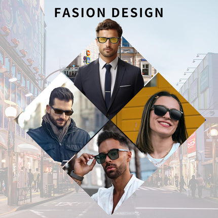 RCstyle Compatible With Ray-Ban Meta Wayfarer(Standard) Smart Glasses Color Changing Clip Set 50-22 Size M(Brown, Night Vision Yellow, Black) 