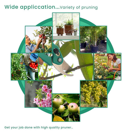 RERANT Hand Pruner Cutter - 1 Pc, Heavy Duty Gardening Tools Grass Cutter, Plant Cutter for Home Garden, Wood Branch Trimmer, Garden Tools Grass Cutting Accessories (Steel Blades, Assorted) 