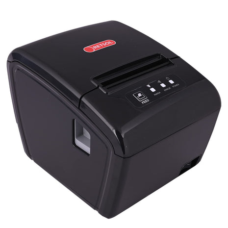 RETSOL RTP-82UE 200mm Thermal Receipt Printer with LAN Interface & USB Connectivity Monochrome Desktop Barcode Printing and Label Printing Compatible with Windows & Linux (1 Pc) 