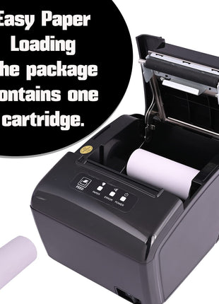 RETSOL RTP-82UE 200mm Thermal Receipt Printer with LAN Interface & USB Connectivity Monochrome Desktop Barcode Printing and Label Printing Compatible with Windows & Linux (1 Pc) 