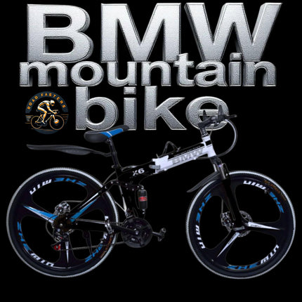 ROAD FASTARS X6 Series 21-Speed Gear Cycle for Men | Foldable 26-Inch Bicycle with 3-Spoke Alloy MacWheels, Dual Disc Brakes & Dual Suspension|Off-Road & City Riding Bike (Black) 