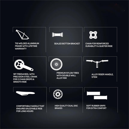 ROADGIANT Filipino 27.5T | MTB | Aluminum Alloy Frame Bicycle | Dual Disc Brakes | Single Speed | Front Suspension | Unisex | for All-Terrain Riding (Silver) 