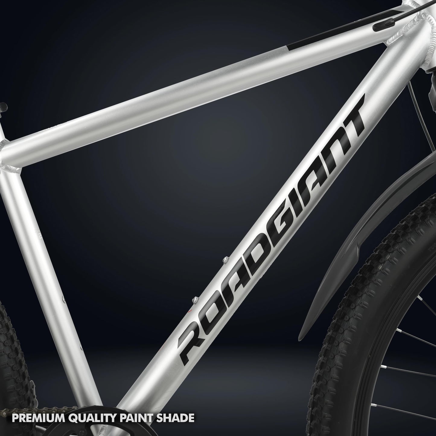 ROADGIANT Filipino 27.5T | MTB | Aluminum Alloy Frame Bicycle | Dual Disc Brakes | Single Speed | Front Suspension | Unisex | for All-Terrain Riding (Silver) 