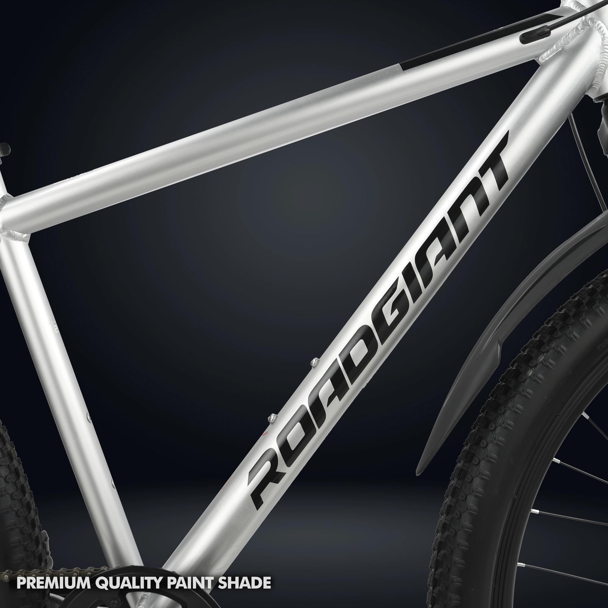 ROADGIANT Filipino 27.5T | MTB | Aluminum Alloy Frame Bicycle | Dual Disc Brakes | Single Speed | Front Suspension | Unisex | for All-Terrain Riding (Silver) 