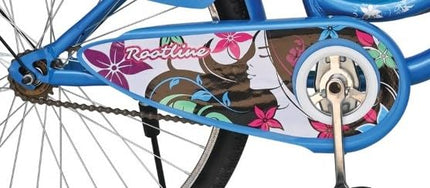 ROOTLINE Alexa Dark Blue Bicycle For Girls/Women With Front Basket And Integrated Carrier | Road Bike | BCP Rim & Handle (Alexa Dark Blue), Frame Size- 18 Inch 