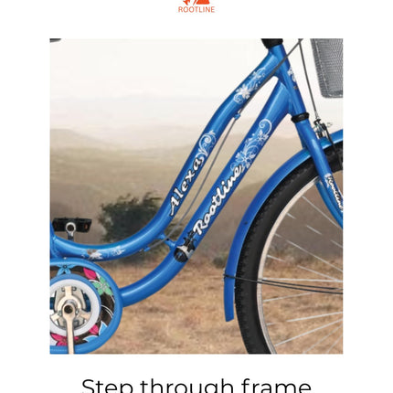 ROOTLINE Alexa Dark Blue Bicycle For Girls/Women With Front Basket And Integrated Carrier | Road Bike | BCP Rim & Handle (Alexa Dark Blue), Frame Size- 18 Inch 