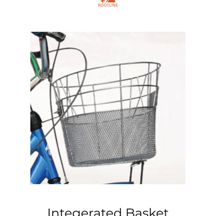 ROOTLINE Alexa Dark Blue Bicycle For Girls/Women With Front Basket And Integrated Carrier | Road Bike | BCP Rim & Handle (Alexa Dark Blue), Frame Size- 18 Inch 