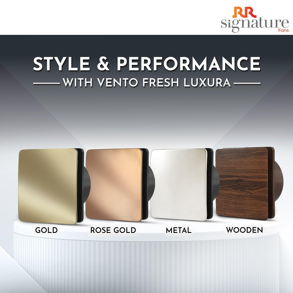 RR Signature Vento Fresh Luxura 150 mm Exhaust Fan For Kitchen, Bathroom | Silent, Compact Design, Easy Install | Thermal Fuse | High Speed 100% Powerful Copper Motor | 2 Year Warranty [Gold] 