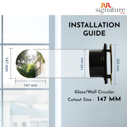 RR Signature Vento Fresh Luxura 150 mm Exhaust Fan For Kitchen, Bathroom | Silent, Compact Design, Easy Install | Thermal Fuse | High Speed 100% Powerful Copper Motor | 2 Year Warranty [Gold] 