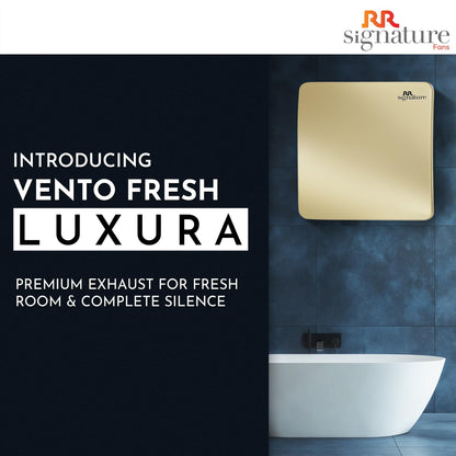 RR Signature Vento Fresh Luxura 150 mm Exhaust Fan For Kitchen, Bathroom | Silent, Compact Design, Easy Install | Thermal Fuse | High Speed 100% Powerful Copper Motor | 2 Year Warranty [Gold] 