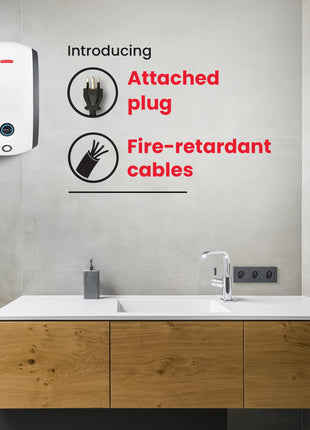 Racold Altroi+ 3L 3KW Vertical Instant Water Heater (Geyser) White with Free Standard Installation & Pipes Smart LED Ring Free Electric Plug Convenient for Kitchen & bathroom, Wall Mounting 