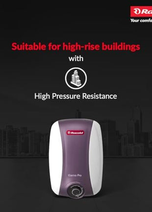 Racold Eterno Pro Storage Water Heater (Geyser) 25L with ABS Body – Corrosion Prevention with Titanium Enameled Coating, 7 Yrs Warranty on Tank, Energy Efficient, Free Standard Installation & Pipes 