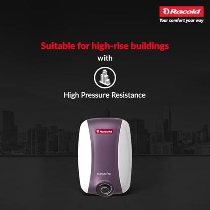 Racold Eterno Pro Storage Water Heater (Geyser) 25L with ABS Body – Corrosion Prevention with Titanium Enameled Coating, 7 Yrs Warranty on Tank, Energy Efficient, Free Standard Installation & Pipes 