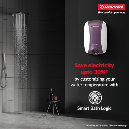 Racold Eterno Pro Storage Water Heater (Geyser) 25L with ABS Body – Corrosion Prevention with Titanium Enameled Coating, 7 Yrs Warranty on Tank, Energy Efficient, Free Standard Installation & Pipes 