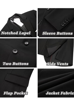 Random Stripe Men's Casual Blazer Slim Fit Two Buttons Suit Jackt, Lightweight Sport Coats for Daily (in, Numeric, 36, 36, Black) 