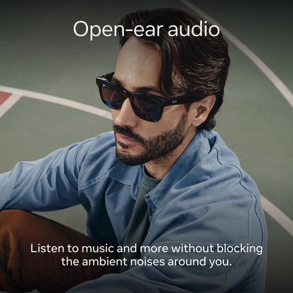 Ray-Ban | Meta Skyler (Gen 1) Shiny Chalky Grey, Transitions® Sapphire Lenses 