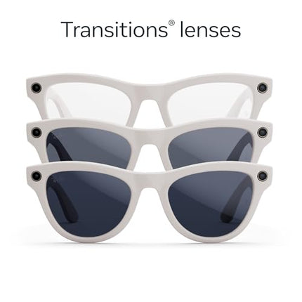 Ray-Ban | Meta Skyler (Gen 1) Shiny Chalky Grey, Transitions® Sapphire Lenses 