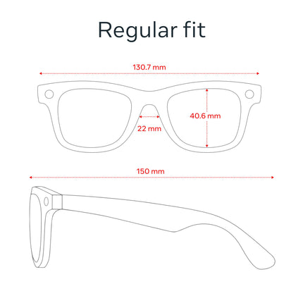 Ray-Ban | Meta Wayfarer (Gen 1) - Shiny Black, Clear Lenses 