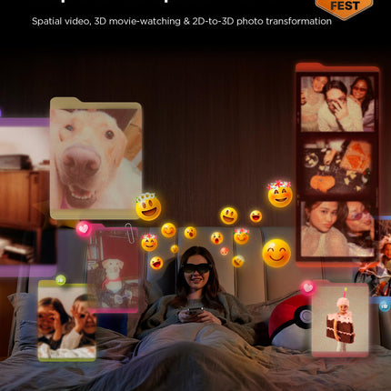 RayNeo Air 3s AR/XR Glasses, 201" 120Hz FHD HueView Display, Portable AR Video Eyewear Gaming Glasses for iPhone 16/15, Android, Mac, Switch, PS5, Steam Deck - Next-Gen Wearable Theater 