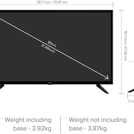 Redmi 80 cm (32 inches) Android 11 Series HD Ready Smart LED TV | L32M6-RA/L32M7-RA (Black) 
