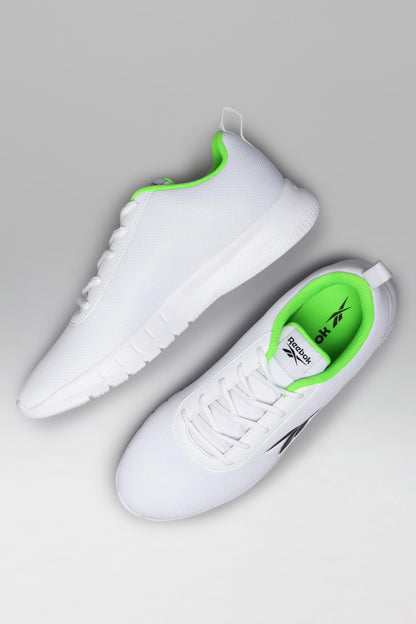 Reebok Men Stride Runner Running Shoes White Black Solar Lime UK 8 