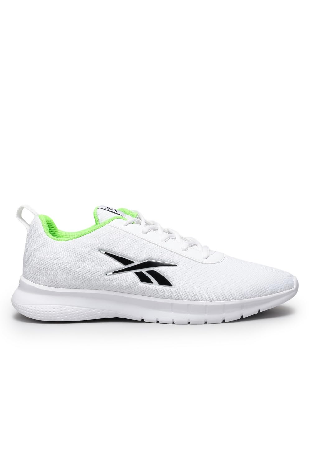 Reebok Men Stride Runner Running Shoes White Black Solar Lime UK 8 