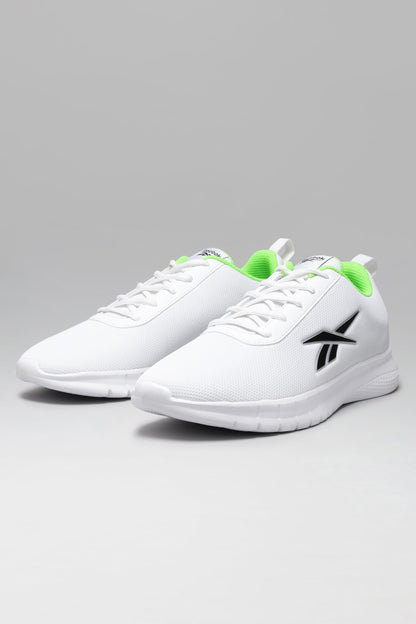 Reebok Men Stride Runner Running Shoes White Black Solar Lime UK 8 