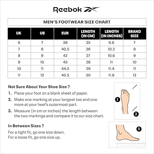 Reebok Mens Sports Shoe | Comfort Infused | Ideal For Running & Gym, Grey, 7 UK 