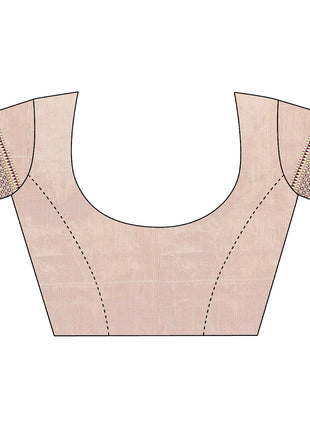 Rekha Maniyar Women's Pure Cotton Banarasi Saree with Blouse Piece (KALPANA_Rani) 