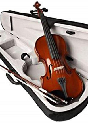 SALABLEZ Vivaldi Acoustic Violin Full Size with Bow, Rosin, Carrying Hard Case,Instrument for Beginners, Adults, Boys, Girls, Children, Kids (4/4,Brown) 
