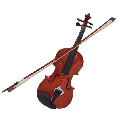 SALABLEZ Vivaldi Acoustic Violin Full Size with Bow, Rosin, Carrying Hard Case,Instrument for Beginners, Adults, Boys, Girls, Children, Kids (4/4,Brown) 