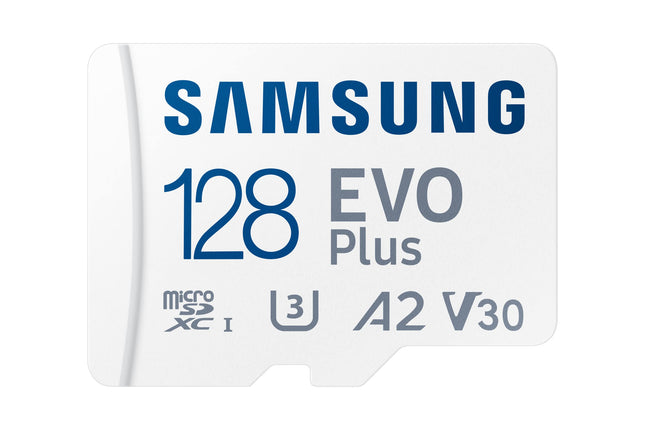 SAMSUNG EVO Plus 128GB Micro SDXC w/SD Adaptor, Up-to 160MB/s, Expanded Storage for Gaming Devices, Android Tablets and Smart Phones, Memory Card, MB-MC128SA/IN 