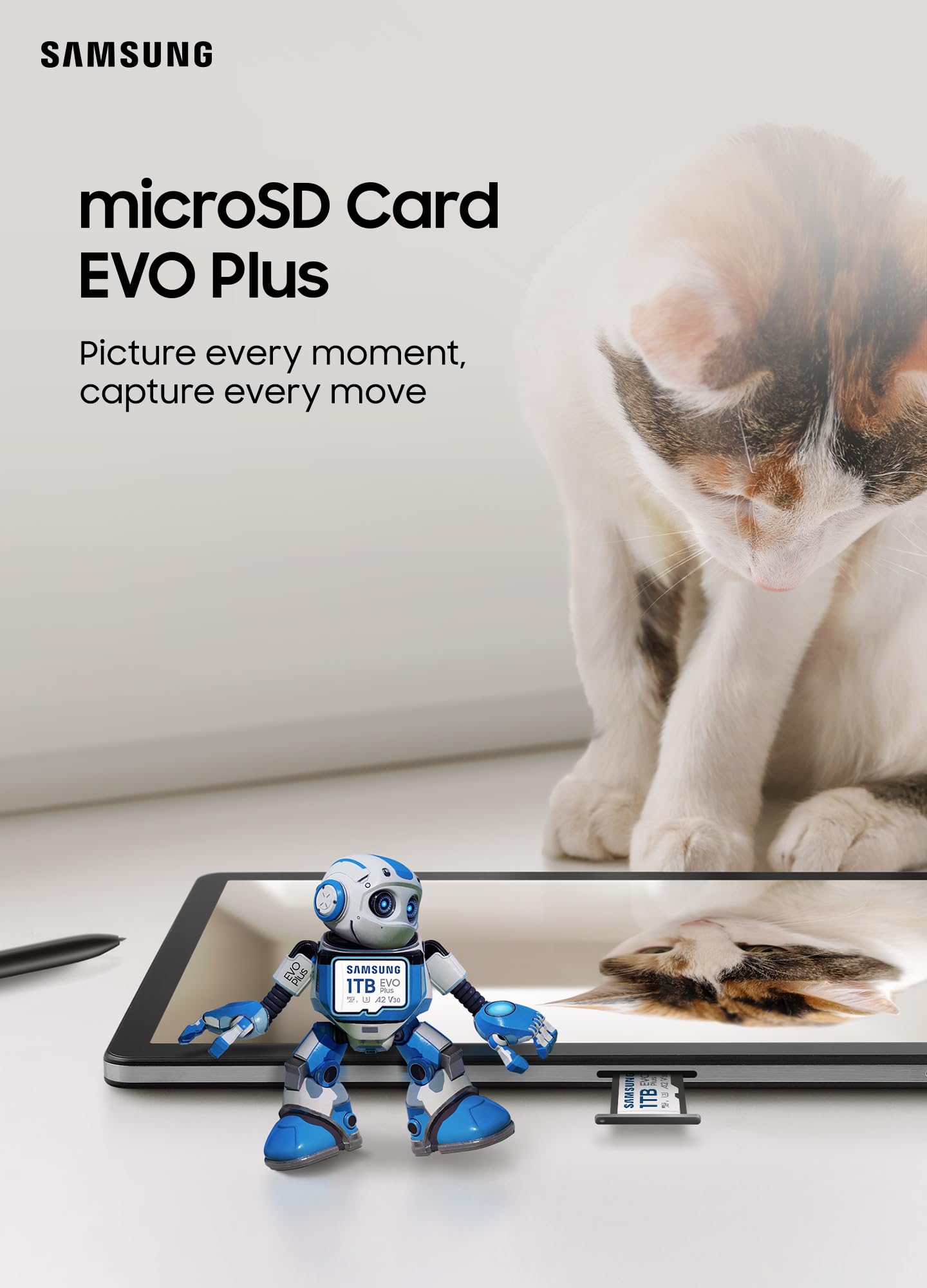 SAMSUNG EVO Plus 128GB Micro SDXC w/SD Adaptor, Up-to 160MB/s, Expanded Storage for Gaming Devices, Android Tablets and Smart Phones, Memory Card, MB-MC128SA/IN 