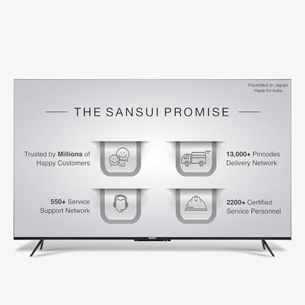 SANSUI 165 cm (65) | Ultra HD (4K) Smart Google TV | Zen Panel | Dolby Vision Atmos | Filmmaker Mode LED TV (JSW65GSUHDFF) 