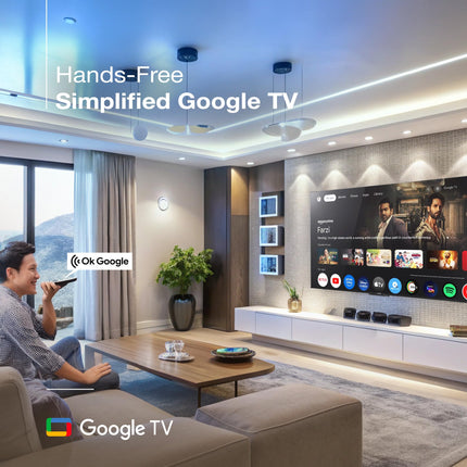 SANSUI 165 cm (65) | Ultra HD (4K) Smart Google TV | Zen Panel | Dolby Vision Atmos | Filmmaker Mode LED TV (JSW65GSUHDFF) 