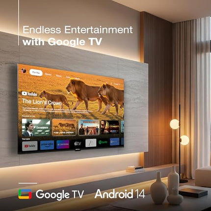 SANSUI 2025 New Launch 109cm (43) | 4K UHD Smart Google 5.0 (Android 14) | HDR10 & HLG| Dolby Vision| MEMC| HSR120 Hz| QLED TV | JSW43UG23Q (Black) 