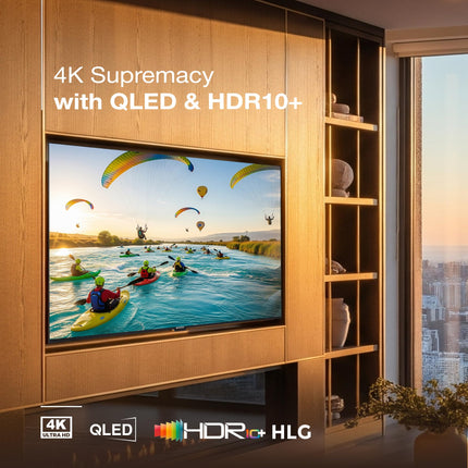 SANSUI 2025 New Launch 109cm (43) | 4K UHD Smart Google 5.0 (Android 14) | HDR10 & HLG| Dolby Vision| MEMC| HSR120 Hz| QLED TV | JSW43UG23Q (Black) 