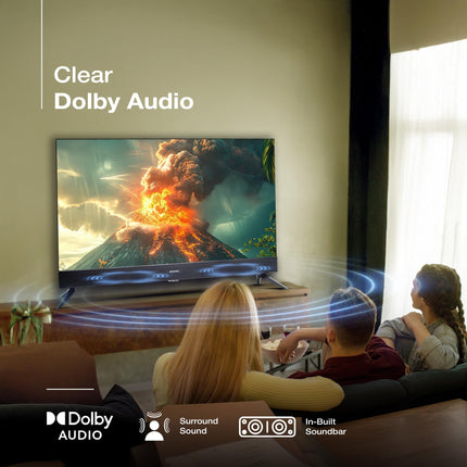SANSUI 2025 New Launch 80 cm (32) | QLED HD Smart Coolita 3.0 with in Built Sound Bar| Dolby Audio | Surround Sound | 60Hz Refresh Rate| A+ Panel LED TV (JSS32CSQLED) 