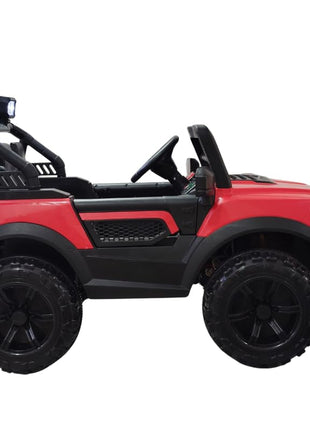 SHAKYA WORLD Pobo Battery Operated Jeep for Kids Ride on Toy Kids Car with Music & Light Electric Car Jeep Battery Car for Kids to Drive || Red Color 