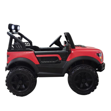 SHAKYA WORLD Pobo Battery Operated Jeep for Kids Ride on Toy Kids Car with Music & Light Electric Car Jeep Battery Car for Kids to Drive || Red Color 