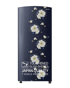 SHARP 197 L Direct Cool Single Door 2 Star Refrigerator |Japan 7 Shield Protection|60 Mins Fast Ice |(Floral Fall Blue, SJ-DF225N2-PBF) 