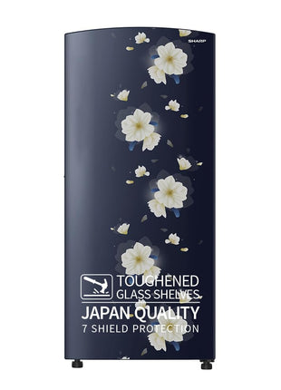SHARP 197 L Direct Cool Single Door 2 Star Refrigerator |Japan 7 Shield Protection|60 Mins Fast Ice |(Floral Fall Blue, SJ-DF225N2-PBF) 