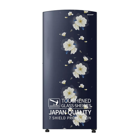 SHARP 197 L Direct Cool Single Door 2 Star Refrigerator |Japan 7 Shield Protection|60 Mins Fast Ice |(Floral Fall Blue, SJ-DF225N2-PBF) 