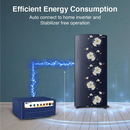 SHARP 197 L Direct Cool Single Door 2 Star Refrigerator |Japan 7 Shield Protection|60 Mins Fast Ice |(Floral Fall Blue, SJ-DF225N2-PBF) 
