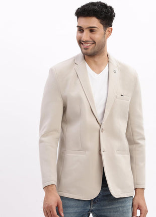 SHOWOFF Men's Single Breasted Slim Blazer (EX-Metty_Cream 