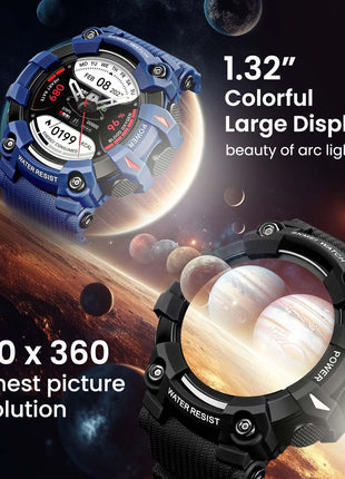 SKMEI New Launch Sport Smartwatch Full Touch Screen Dial, Zinc Alloy Frame ABS Case Men's Watch, TPU Rubber Blue Color Band, Bluetooth, Heart Rate, Blood Pressure & Oxygen Detection-S231 (Blue) 