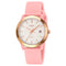 SKMEI New Launch Women's Quartz Analog Watch, Green Dial ABS & Stainless Steel Gold Case Women's Watch, Silica Soft Pink Band, Stylish, Lightweight & Waterproof 30M Fashion for Women - 2319 