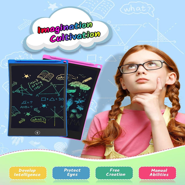 SNAPTRON Return Gifts for Birthday for Kids Party 1pc LCD Color Writing Pads for Study/Digital, Drawing Tablets Screen 3 4 5 6 Years Old Magic Slate in Combo Best Erasable Board Set for Girls Toys 
