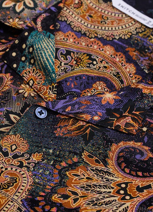 SNITCH Black Printed Box Fit Half Sleeve Oversized Shirts 